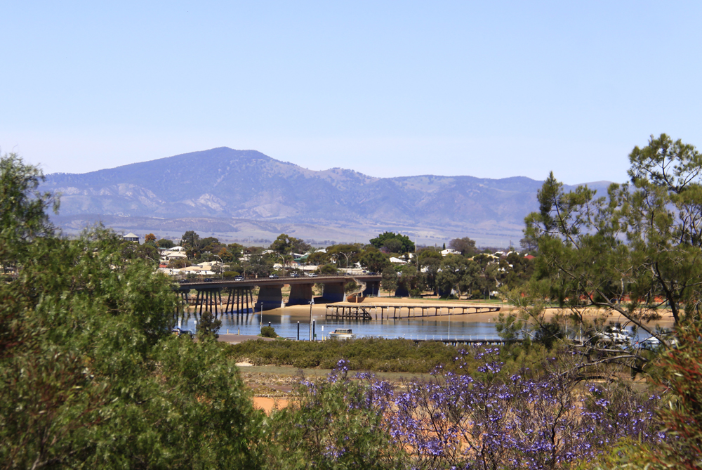 Port Augusta foreshore looking across Spencer Gulf